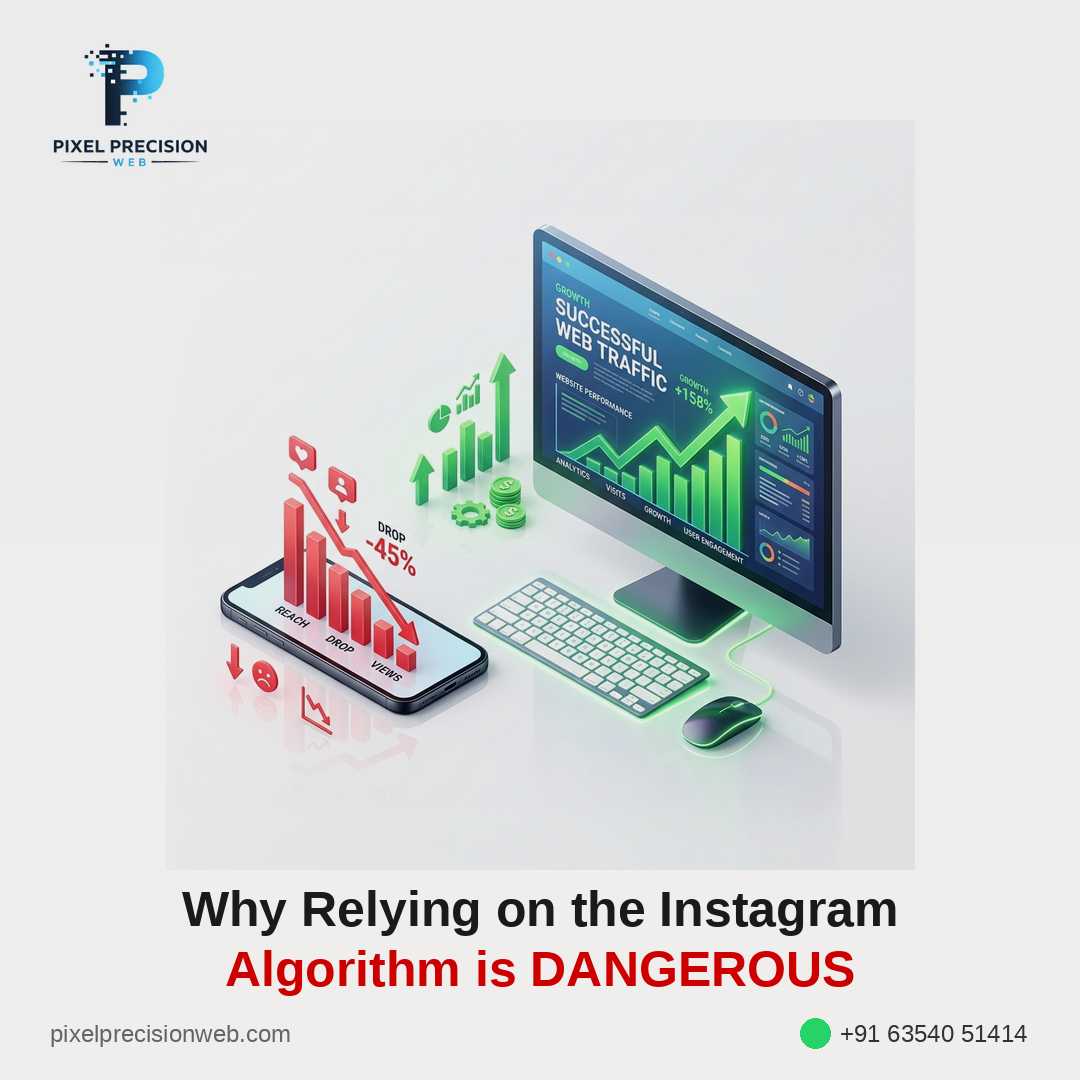 Declining Instagram reach vs Successful Website Traffic — Pixel Precision Web